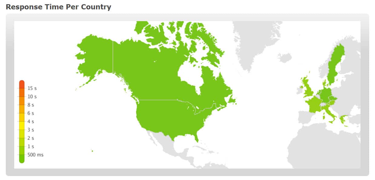 Wix website response time per country July-18