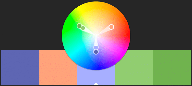 kolme värvi skeem veebidisainis