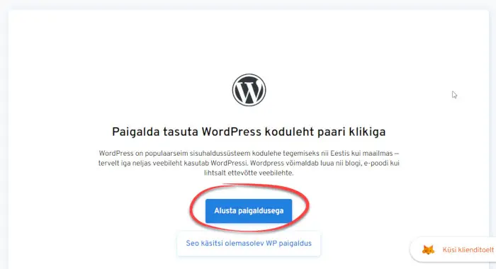 WordPressi paigaldamine